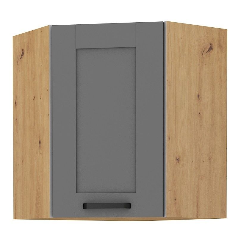 Horní skříňka rohová LUNNA TMAVĚ ŠEDÁ / ARTISAN 60x60 GN-72 1F