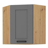 Horní skříňka rohová LUNNA TMAVĚ ŠEDÁ / ARTISAN 60x60 GN-72 1F