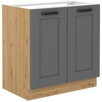 Spodní dřezová skříňka LUNNA TMAVĚ ŠEDÁ / ARTISAN 80 ZL 2F BB