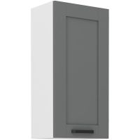 Vysoká horní skříňka LUNNA TMAVĚ ŠEDÁ / BÍLÁ 45 G-90 1F