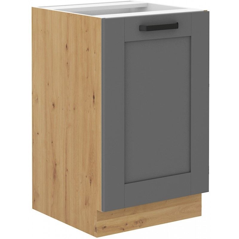 Spodní dřezová skříňka LUNNA TMAVĚ ŠEDÁ / ARTISAN 50 ZL 1F BB