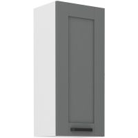 Vysoká horní skříňka LUNNA TMAVĚ ŠEDÁ / BÍLÁ 40 G-90 1F