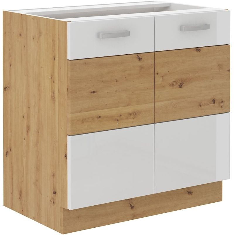 Spodní skříňka ARTTISAN BÍLÁ 80 D 2F BB