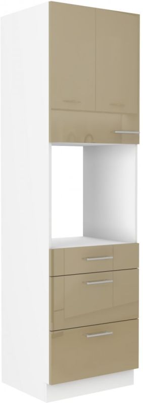 Vysoká skříň na vestavnou troubu LARA CAPPUCINO 60 DPS-210 3S 1F
