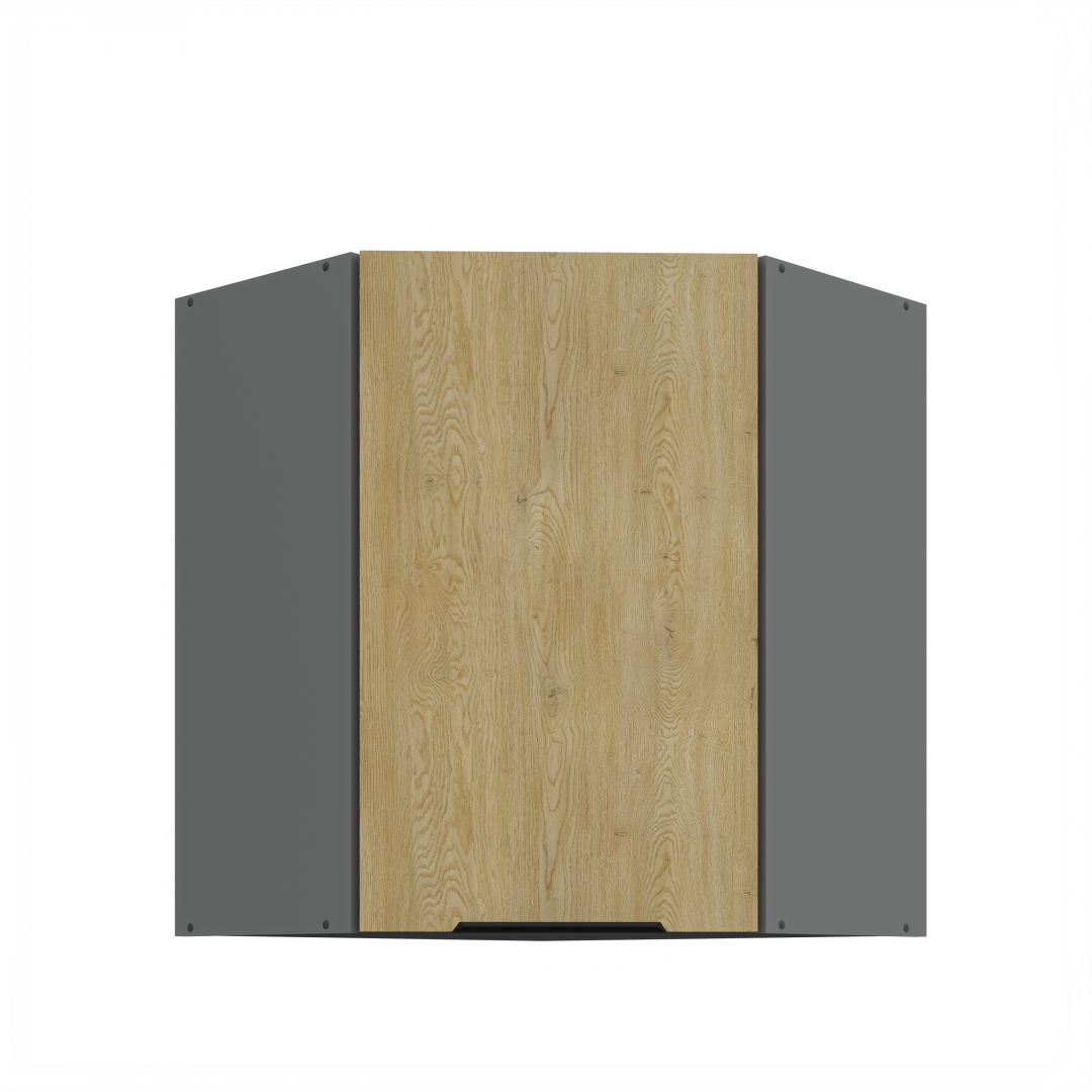 Horní rohová skříňka CREMONA ANTRACIT 60x60 GN-72 1F (45°)