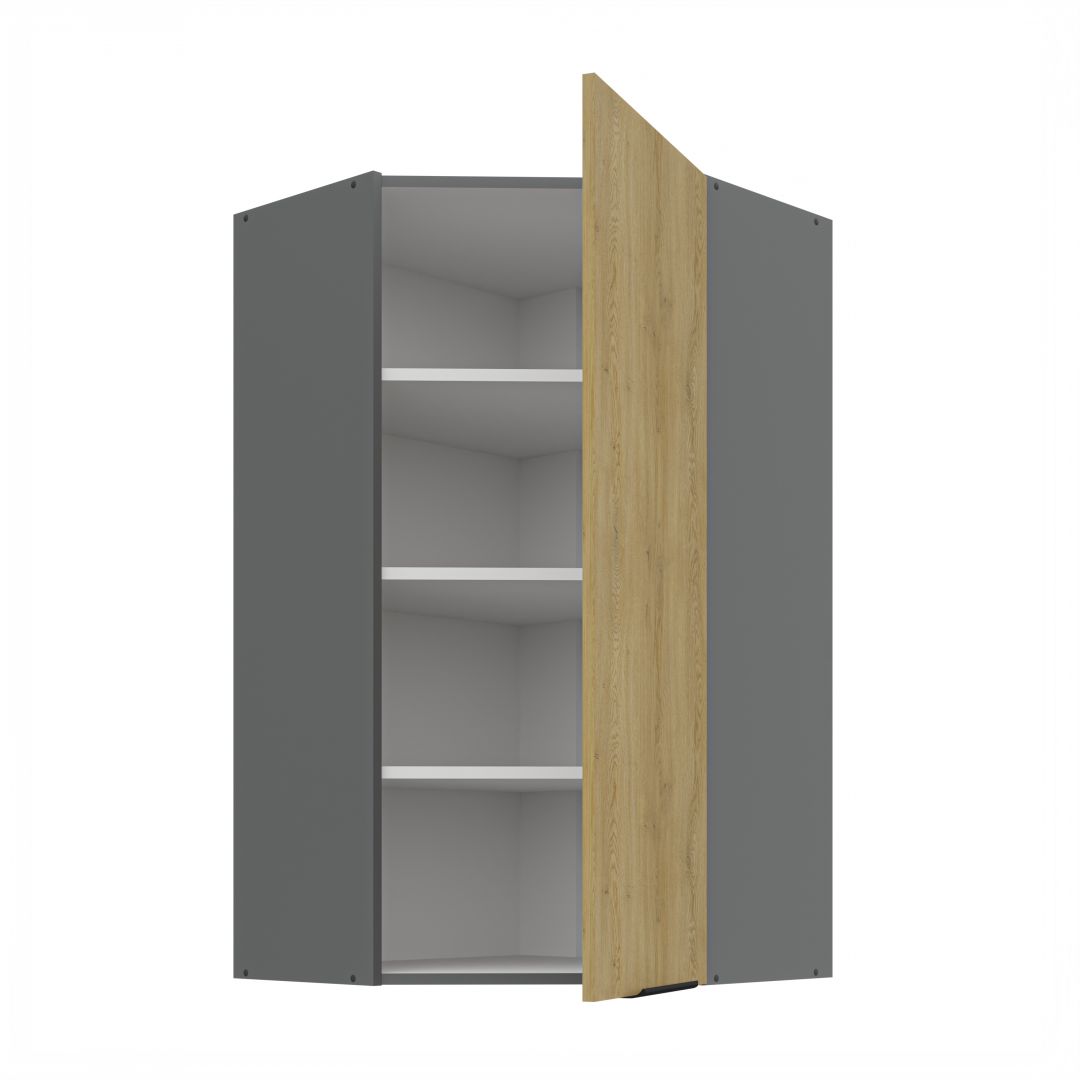 Horní rohová skříňka CREMONA ANTRACIT 60x60 GN-108 1F (45°)