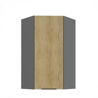 Horní rohová skříňka CREMONA ANTRACIT 60x60 GN-108 1F (45°)