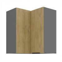 Horní rohová skříňka CREMONA ANTRACIT 60x60 GN-72 2F (90°)