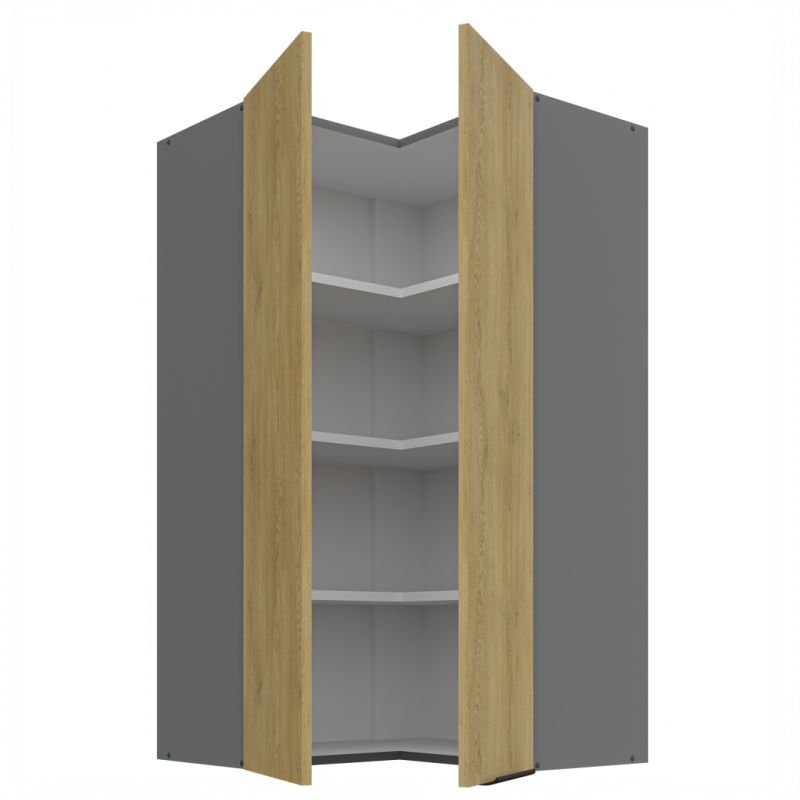 Horní rohová skříňka CREMONA ANTRACIT 60x60 GN-108 2F (90°)