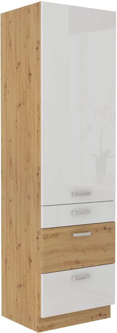 Vysoká skříň se zásuvkami ARTTISAN BÍLÁ 60 DKS-210 3S 1F