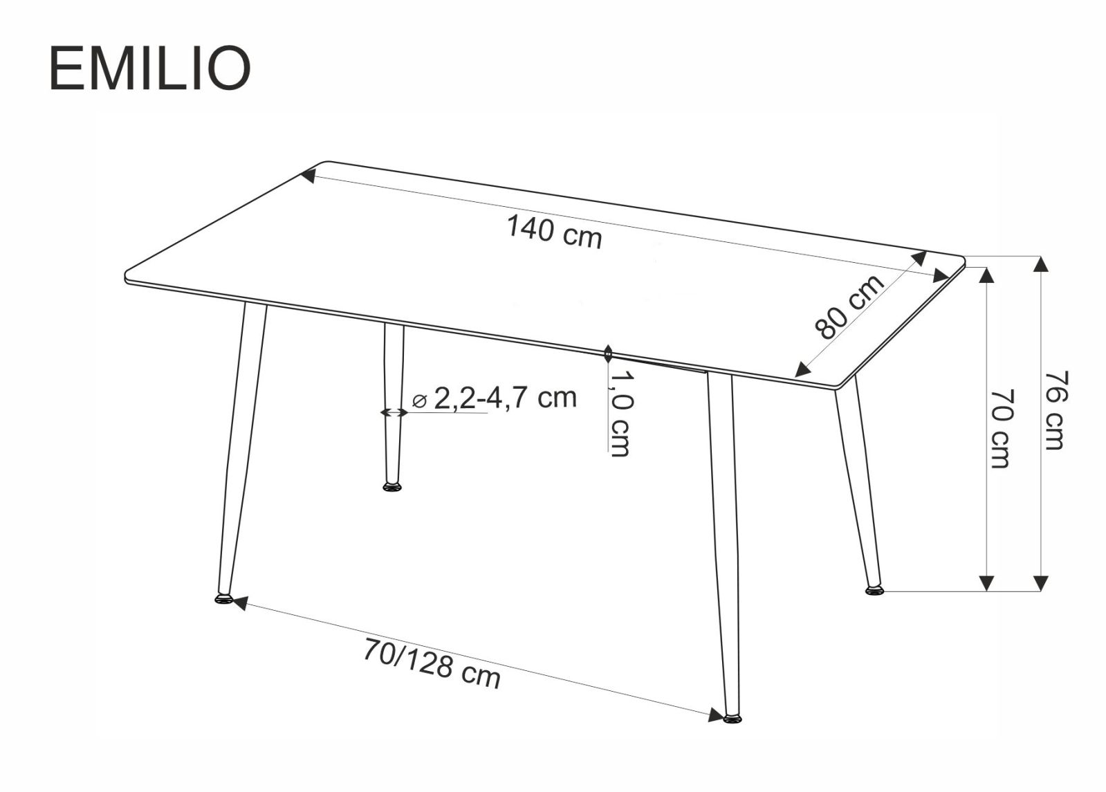Jídelní stůl EMILIO 120