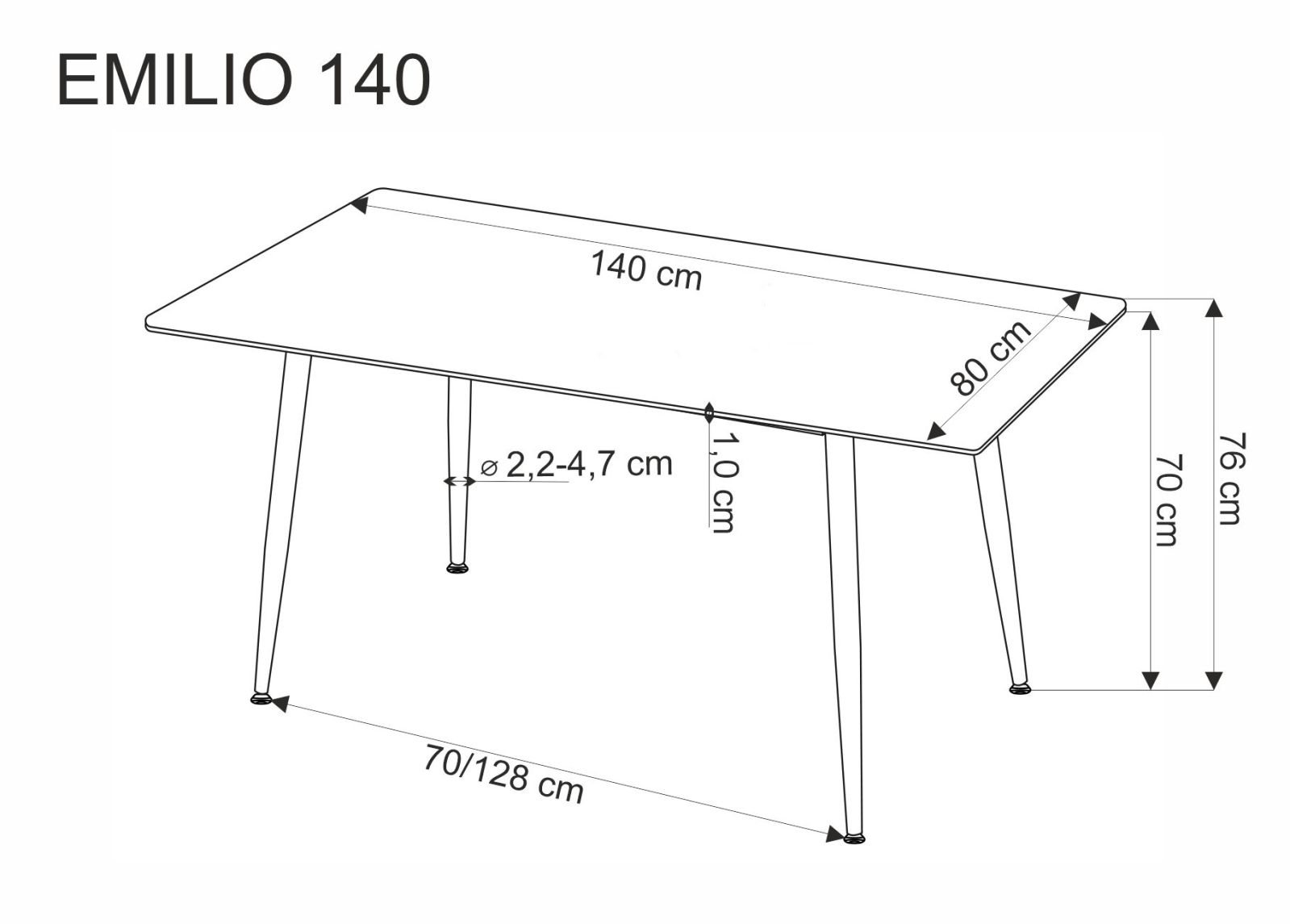 Jídelní stůl EMILIO 140