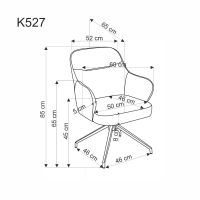 Jídelní židle K527 šedá