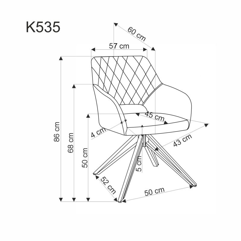 Jídelní židle K535 béžová