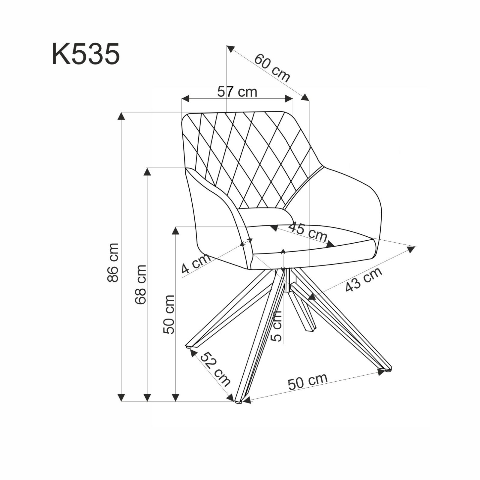 Jídelní židle K535 zelená