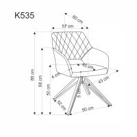 Jídelní židle K535 šedá