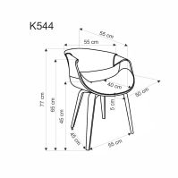 Jídelní židle K544 černá