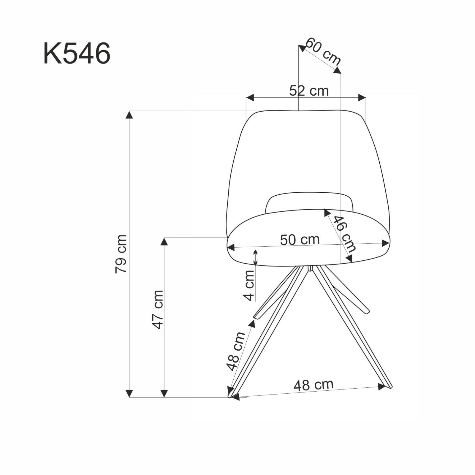 Jídelní židle K546 hořčicová