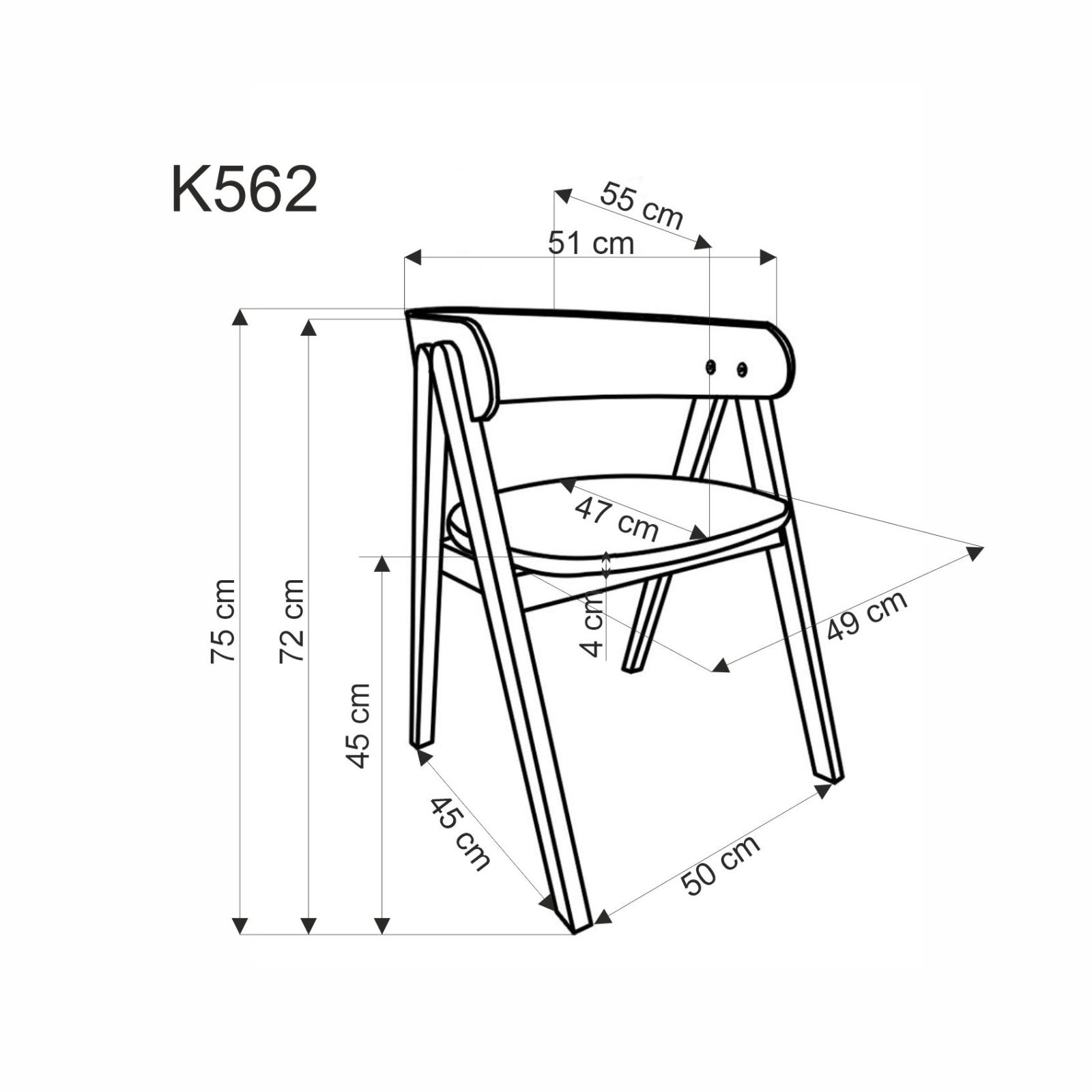 Jídelní židle K562