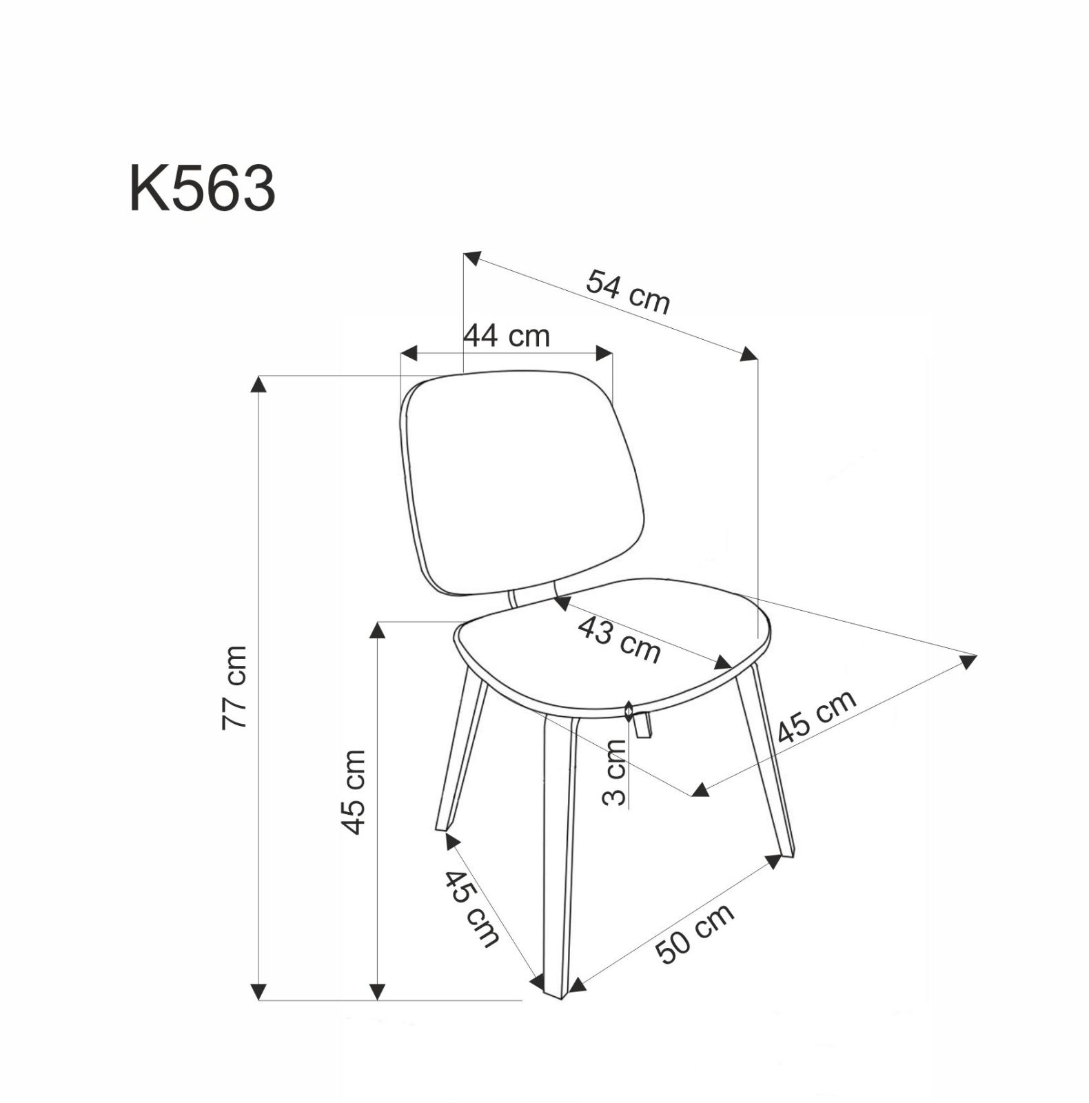 Jídelní židle K563
