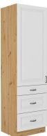 Vysoká skříň se zásuvkami STILLO BÍLÁ / ARTISAN 60 DKS-210 3S 1F