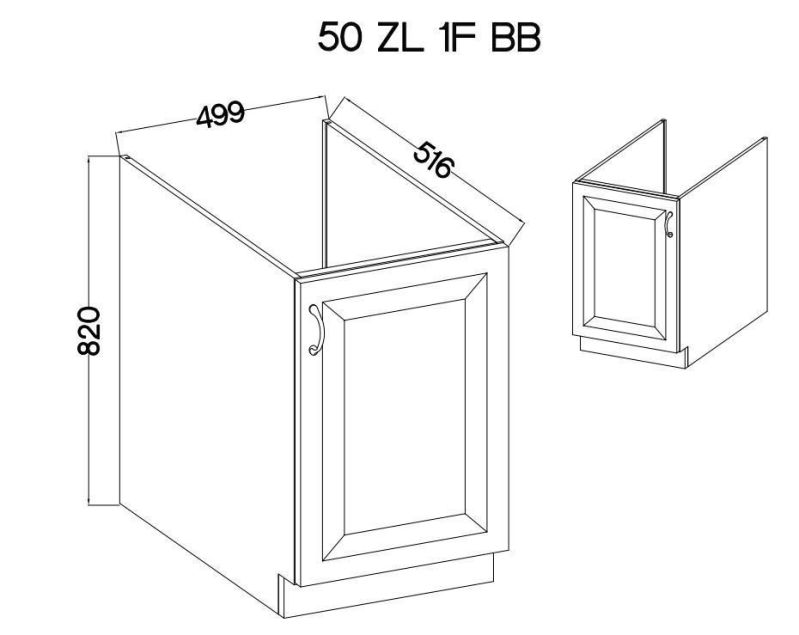 Spodní dřezová skříňka STILLO BÍLÁ / ARTISAN 50 ZL 1F BB