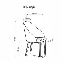 Jídelní židle MALAGA šedá