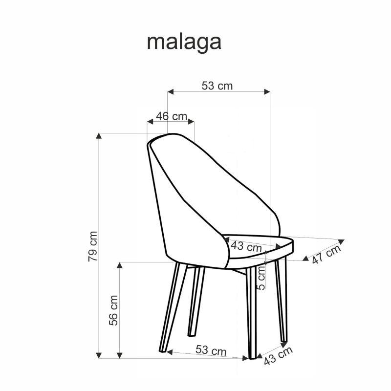 Jídelní židle MALAGA skořicová